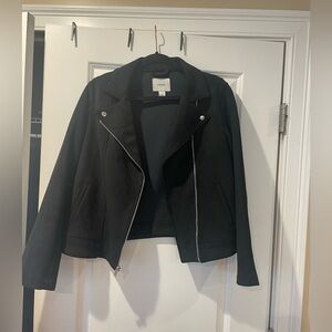 Old Navy motorcycle faux suede black jacket